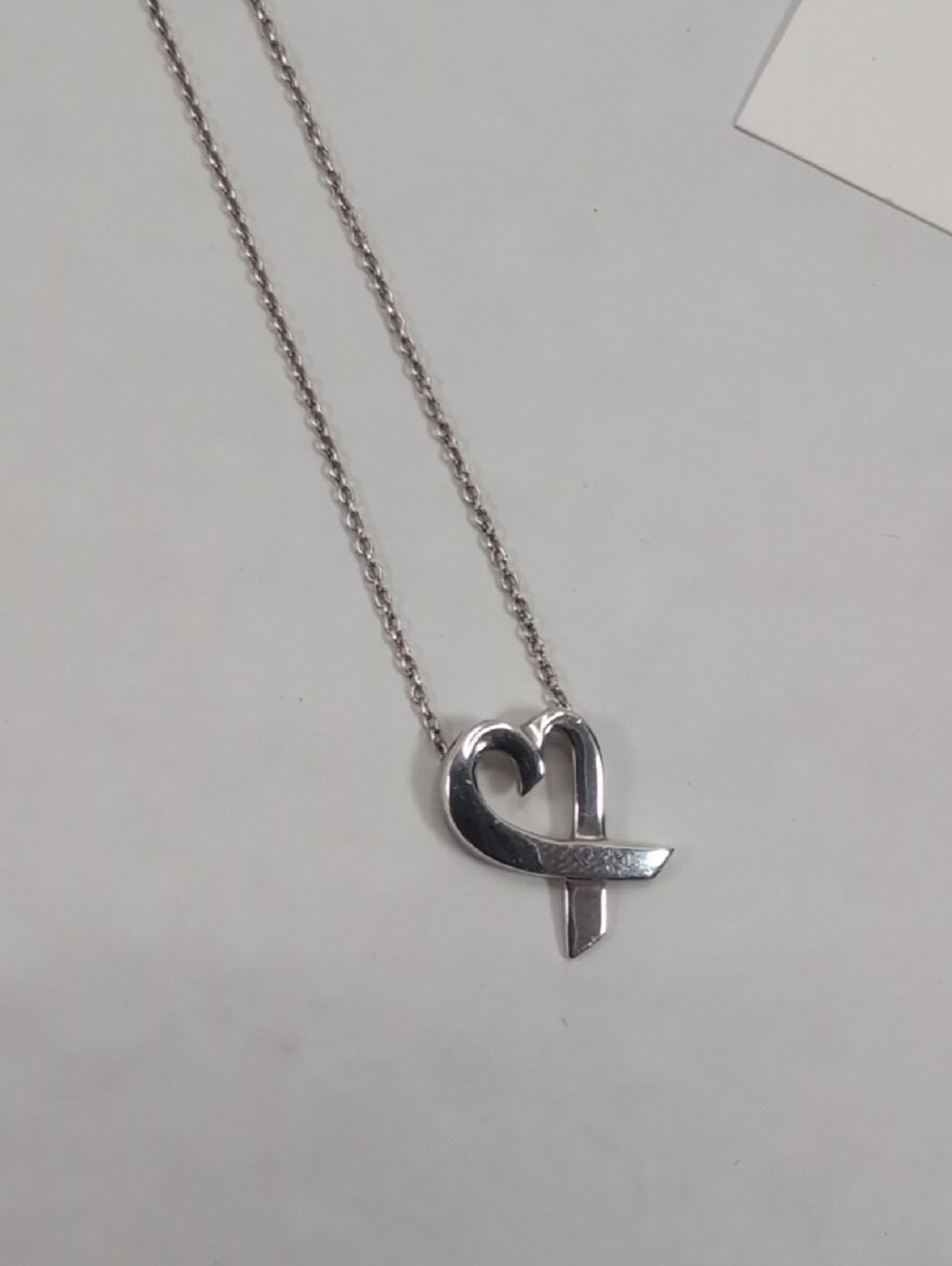 Tiffany & Co. Paloma Picasso Loving Heart Pendant Necklace 925 Sterling Silver - Picture 2 of 10